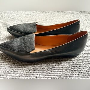 Jones Bootmaker Leather and Ponyhair Flats - 38